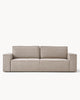 Sofa z funkcją spania CUBE, tkanina infini - sofa widok z przodu, z prostymi liniami i niskim oparciem. Zawiera funkcję spania.