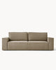 Sofa z funkcją spania CUBE, tkanina infini - sofa widok z przodu, z prostymi liniami i niskim oparciem. Zawiera funkcję spania.