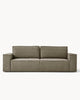Sofa z funkcją spania CUBE, tkanina infini - sofa widok z przodu, z prostymi liniami i niskim oparciem. Zawiera funkcję spania.
