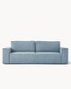 Sofa z funkcją spania CUBE, tkanina infini - sofa widok z przodu, z prostymi liniami i niskim oparciem. Zawiera funkcję spania.
