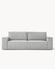 Sofa z funkcją spania CUBE, tkanina infini - sofa widok z przodu, z prostymi liniami i niskim oparciem. Zawiera funkcję spania.