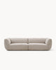 Sofa modułowa VIBE ( 2 el.) - sofa modułowa z widokiem z boku, z zaokrąglonymi bokami i wygodnym siedziskiem.