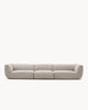 Sofa modułowa VIBE (3 el.) - sofa modułowa z widokiem z boku, prezentująca zaokrąglone krawędzie i segmenty.