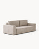 Sofa z funkcją spania CUBE, tkanina infini - sofa z funkcją spania widoczna z boku, z prostymi liniami i wygodnymi poduszkami.