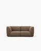 Sofa dwuosobowa CALM - sofa dwuosobowa widoczna z boku, z zaokrąglonymi bokami i miękkim siedziskiem.