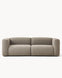 Sofa modułowa MODULO - sofa modułowa widoczna z przodu, z zaokrąglonymi bokami i prostym kształtem.