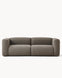 Sofa modułowa MODULO - sofa modułowa widoczna z przodu, z zaokrąglonymi bokami i prostym kształtem.