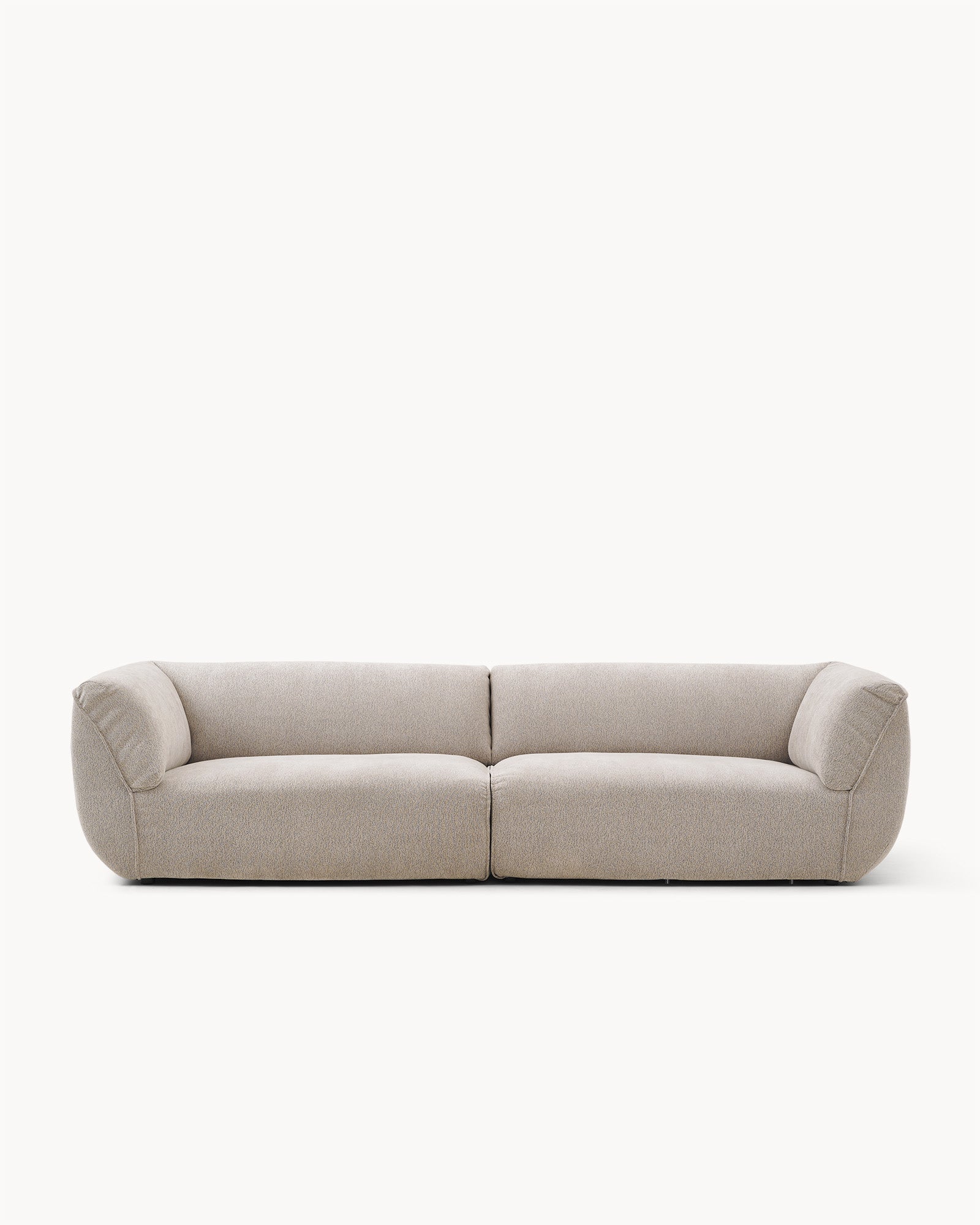 Sofa modułowa VIBE ( 2 el.) - sofa modułowa z widokiem z boku, z zaokrąglonymi bokami i wygodnym siedziskiem.