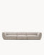 Sofa modułowa VIBE (3 el.) - sofa modułowa z widokiem z boku, prezentująca zaokrąglone krawędzie i segmenty.