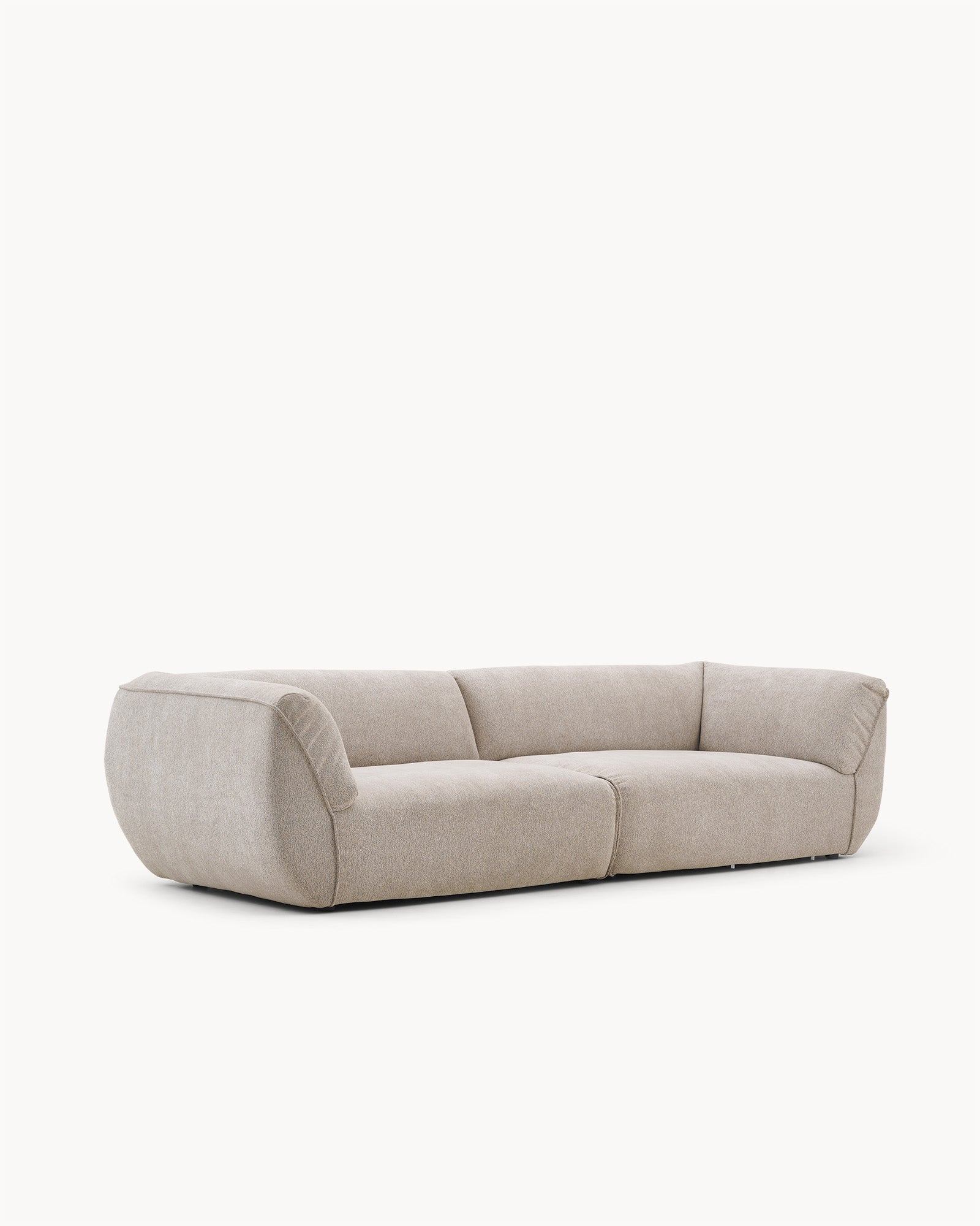 Sofa modułowa VIBE ( 2 el.) - sofa modułowa z widokiem z boku, z zaokrąglonymi krawędziami i prostym kształtem.